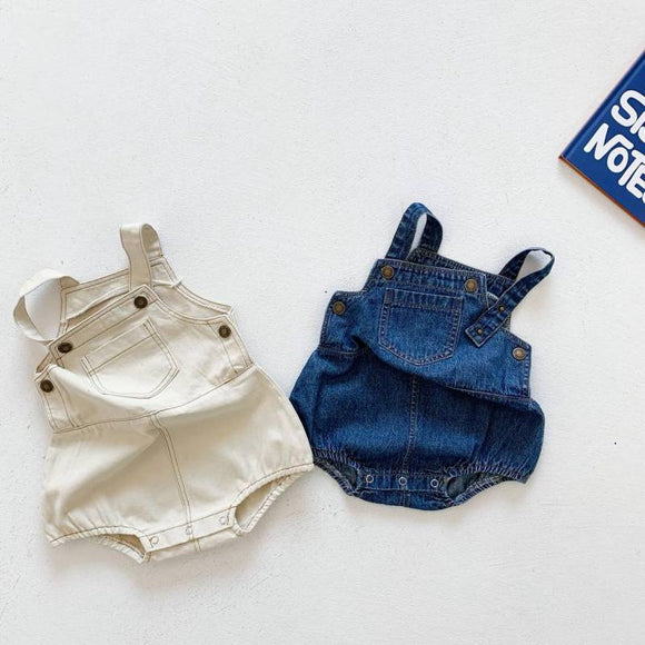 Jumpsuit Vaquero Coreano con Peto - Estilo Occidental Versátil