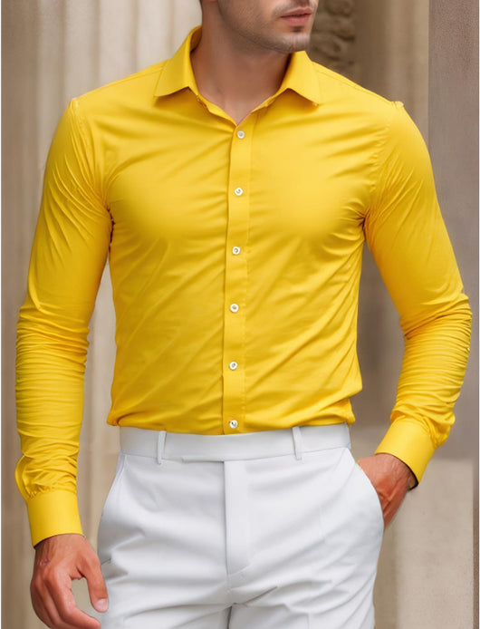 Camisa Casual de Manga Larga Antiedad para Hombre - Verano - Image 8