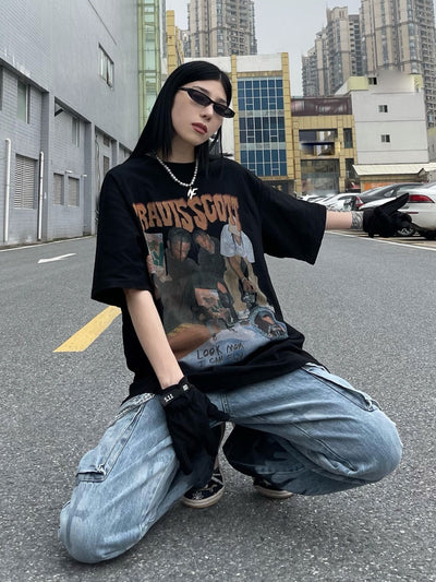 Camisa Oversize Estilo Urbano Retro Vintage - Image 17