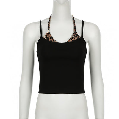 Camiseta Leopardo Bicolor con Contraste y Efecto Dos Piezas - Image 6