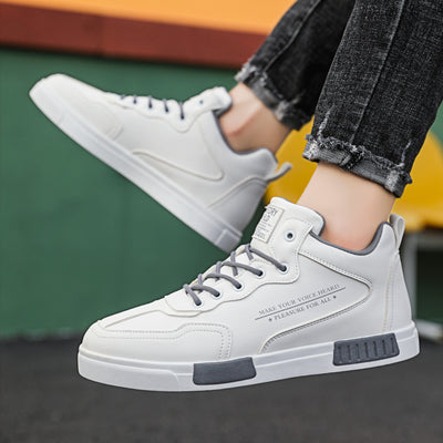 Zapatillas Deportivas High-Top de Cuero Premium Multiuso - Image 4
