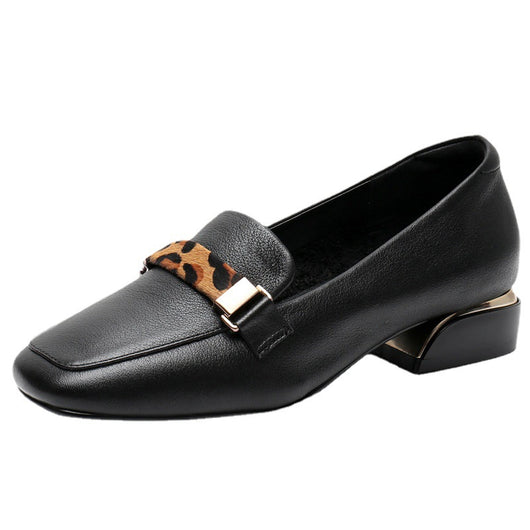 Zapatos Casuales de Cuero Genuino con Estampado Leopardo - Diseño Versátil - Image 5