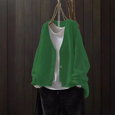 Cardigan de Punto V-Neck Casual Versátil para Otoño - Image 4