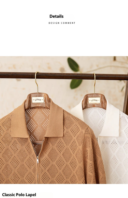 Cardigan Casual de Algodón con Cierre y Cuello Solapa Hueco - Image 9