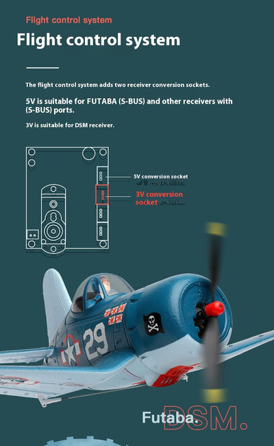 Avión Eléctrico de Ala Fija A500 con Control Remoto de 4 Canales - Image 9