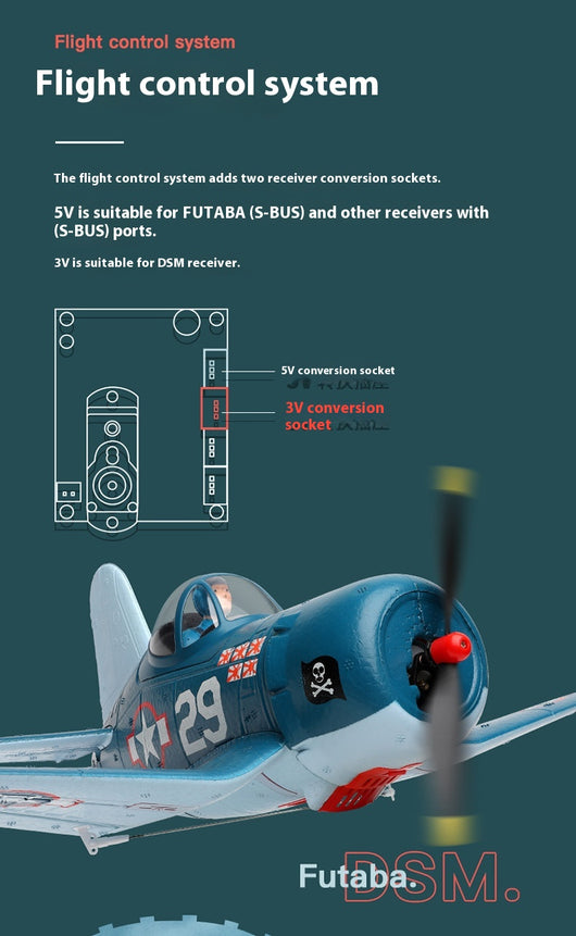Avión Eléctrico de Ala Fija A500 con Control Remoto de 4 Canales - Image 9