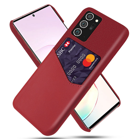 Funda Protectora de Cuero con Patrón Textil y Ranura para Tarjeta - Image 4