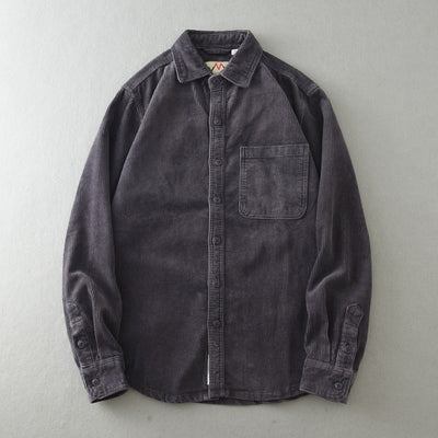 Camisa Casual de Pana Suelta Retro para Hombre - Image 15