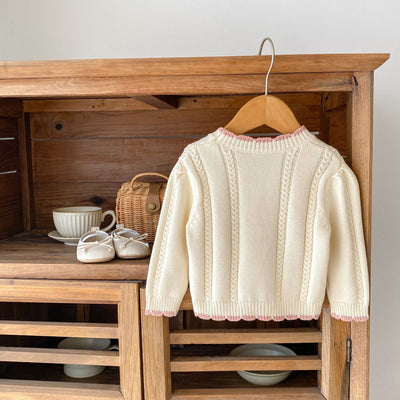 Cardigan Tejido para Niña con Bordado Floral Delicado - Image 18