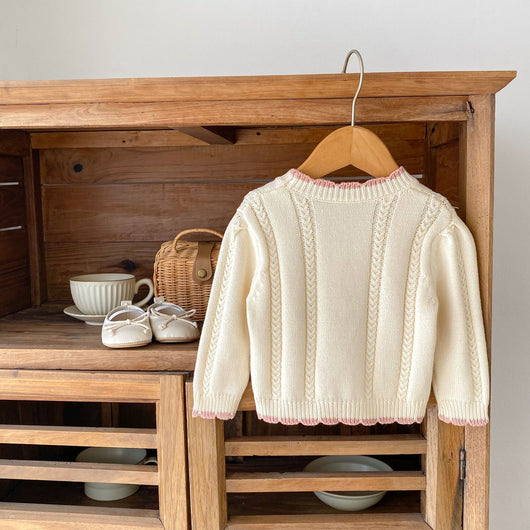 Cardigan Tejido para Niña con Bordado Floral Delicado - Image 18