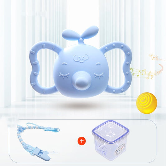 Mordedor de Silicona Suave Elephant Bud - Sonajero Calmante para Bebés