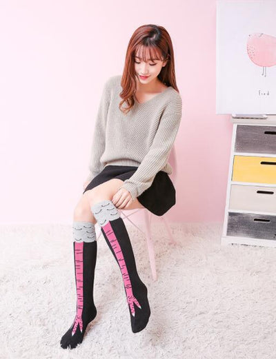Calcetines Largos Over Knee para Mujer - Diseño Creativo Transpirable - Image 4