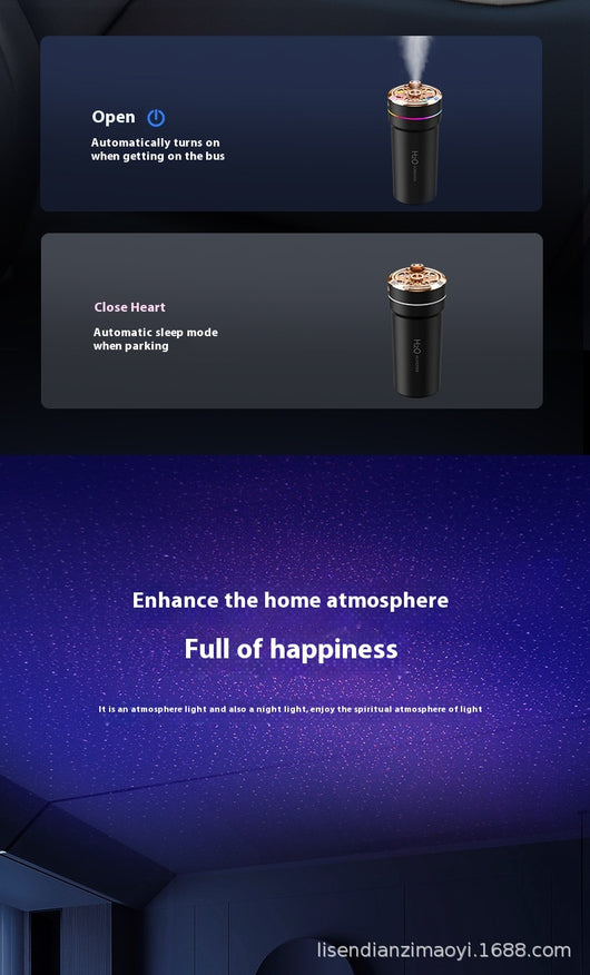 Humidificador de Auto Mini con Proyector Cielo Estrellado y Luz Ambiental - Image 16