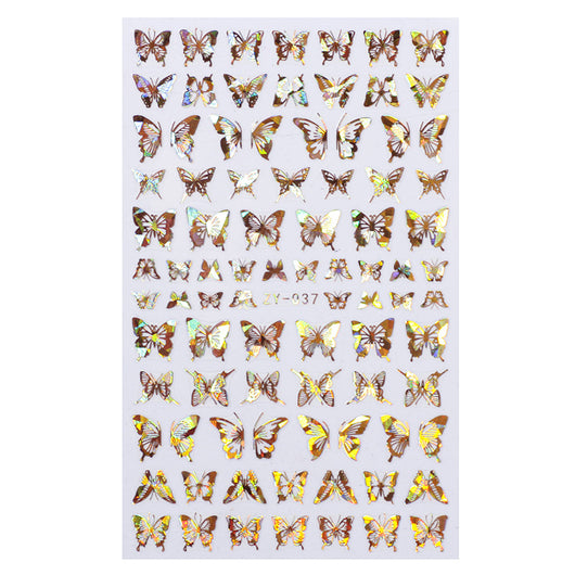 Calcomanías de Uñas Efecto Mariposa con Brillo Láser - Image 19