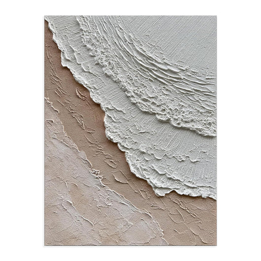 Cuadro Abstracto Olas del Océano - Pintura al Óleo Texturizada Estilo Wabi-Sabi - Image 5
