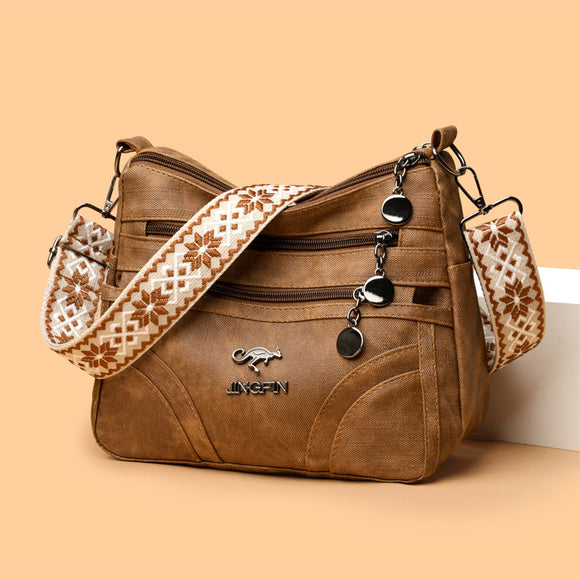 Bolso Tote de Cuero Suave con Asa Simple - Diseño Versátil para Mujer