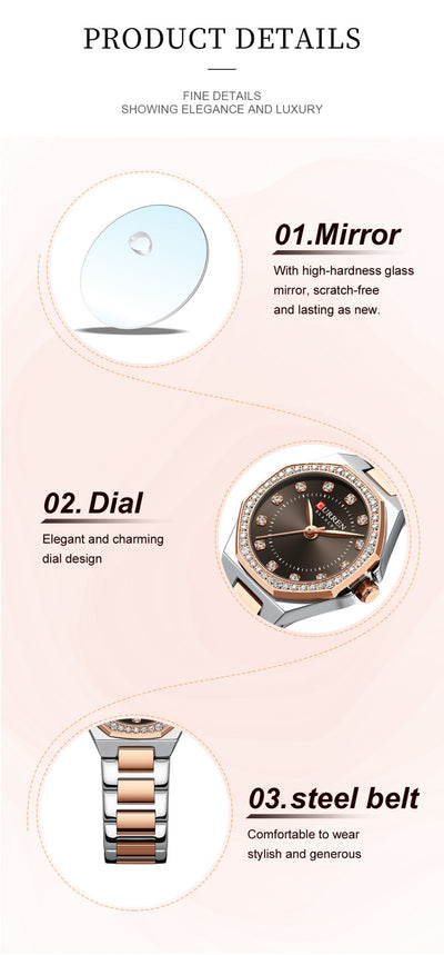 Reloj Elegante Impermeable con Cristales Decorativos - Image 10