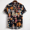 Camisa Casual de Manga Corta Estampada para Hombre