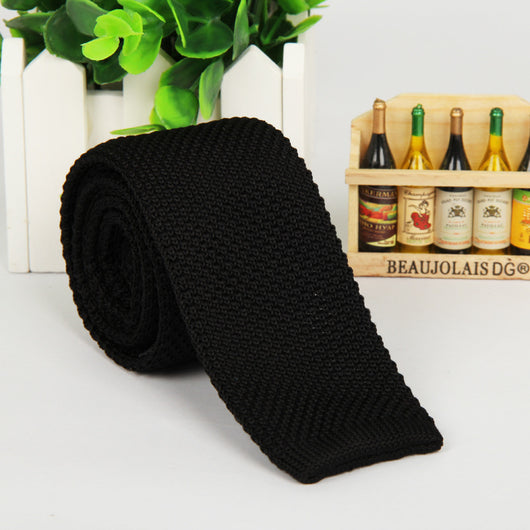 Corbata Tejida Unicolor para Hombre - Image 37
