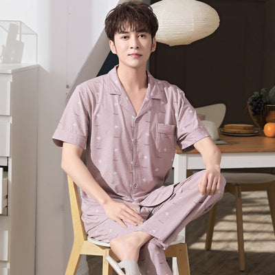 Conjunto de Pijama Corto para Hombre - Ropa Cómoda Casual