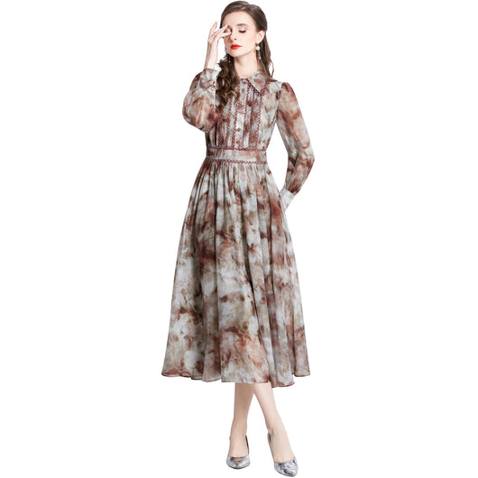 Vestido Camisero Estilizante con Estampado - Image 5