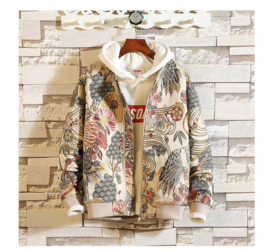 Chaqueta Deportiva Hombre Bordado Completo - Estilo Portuario Talla Grande