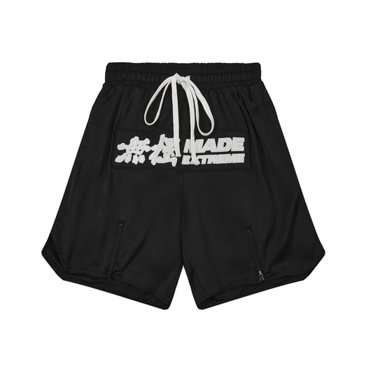 Shorts Retro Street Wuji con Letras - Estilo Urbano para Hombre - Image 2