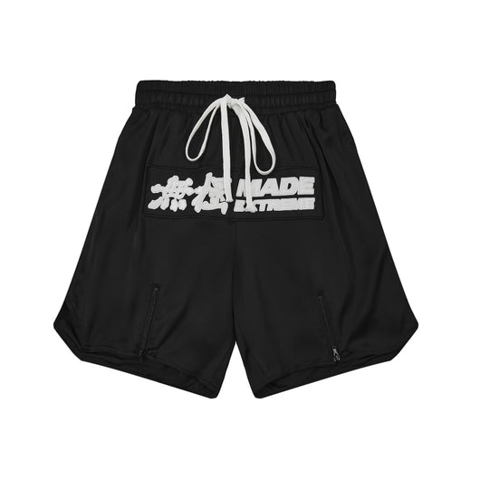 Shorts Retro Street Wuji con Letras - Estilo Urbano para Hombre - Image 2