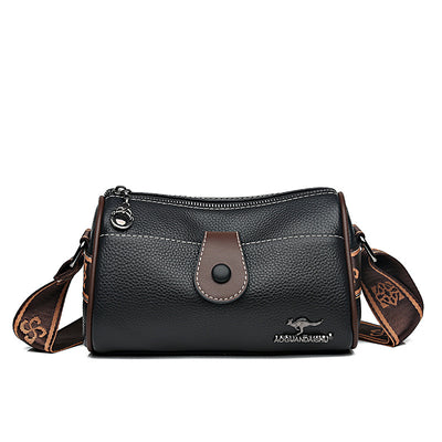 Bolso Bandolera de Cuero Minimalista Retro para Mujer - Image 7