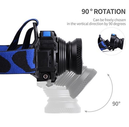 Linterna Frontal LED Recargable con Enfoque Ajustable para Camping y Ciclismo - Image 12
