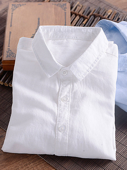 Camisa de Lino Manga Larga