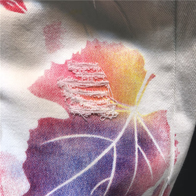 Pantalones Vaqueros Rectos con Estampado Floral y Stretch - Image 12