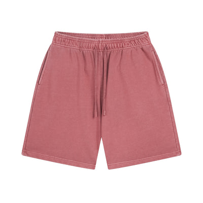 Shorts Deportivos de Algodón Puro Teñidos con Patrón Vintage Lavado - Image 11