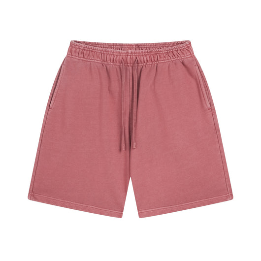 Shorts Deportivos de Algodón Puro Teñidos con Patrón Vintage Lavado - Image 11
