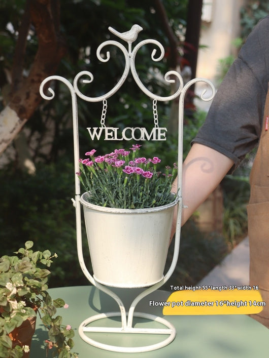 Canasta de Flores de Hierro para Jardín y Patio - Image 12