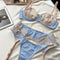 Conjunto Lencería Vintage Artesanal de Lujo - Tres Piezas Sexi