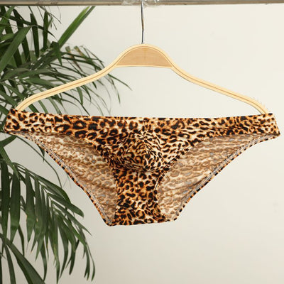 Bóxer Hombre Estampado Leopardo Cintura Baja Transpirable
