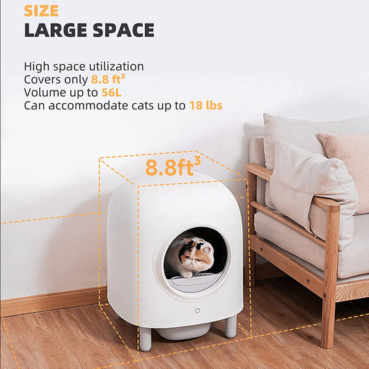 Arenero Automático Inteligente para Gatos con Cierre Hermético y Desodorización - Image 3