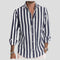 Camisa Casual de Manga Larga con Rayas para Hombre