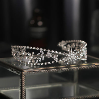 Corona Nupcial de Lujo con Circonitas y Cristales Brillantes - Image 7