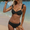 Traje de Baño Triangular con Volantes y Refuerzo Estructurado para Playa