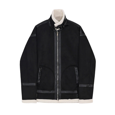 Chaqueta Casual de Lana de Cordero con Cierre para Hombre - Image 5