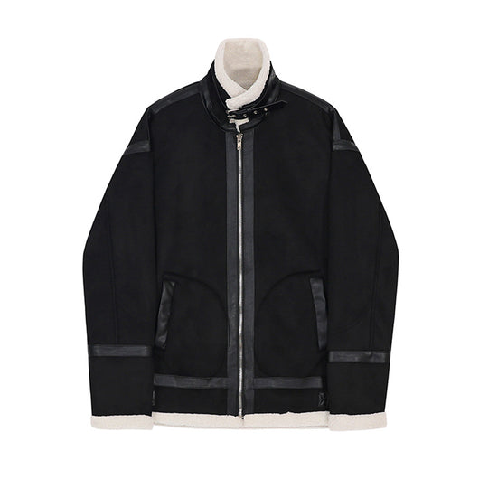 Chaqueta Casual de Lana de Cordero con Cierre para Hombre - Image 5