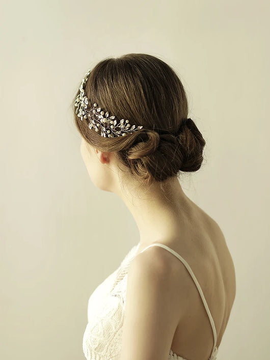 Diadema Nupcial con Perlas y Cristales para Boda - Image 8