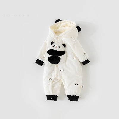 Pijama Infantil Estilo Panda Rojo Acolchado Manga Larga - Image 2