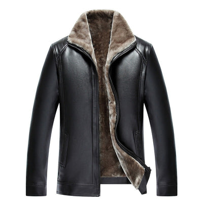 Chaqueta PU Cuello Alto Casual - Image 7