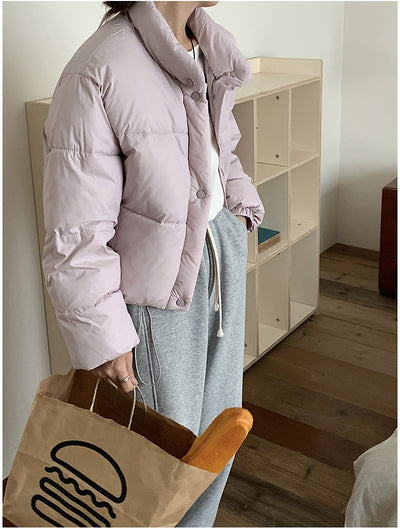 Abrigo Acolchado de Algodón para Mujer - Estilo Urbano Casual - Image 20