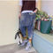 Pantalón Holgado de Talle Alto con Bolsillos Múltiples para Tallas Grandes