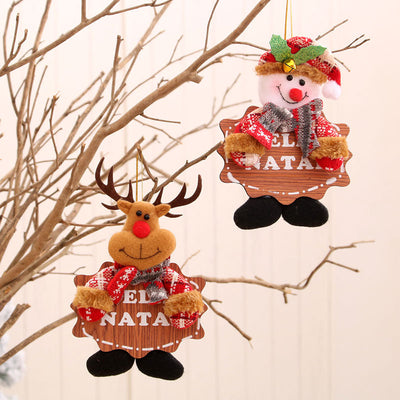 Campanas Navideñas de Tela y Madera - Adornos Colgantes Pequeños - Image 7