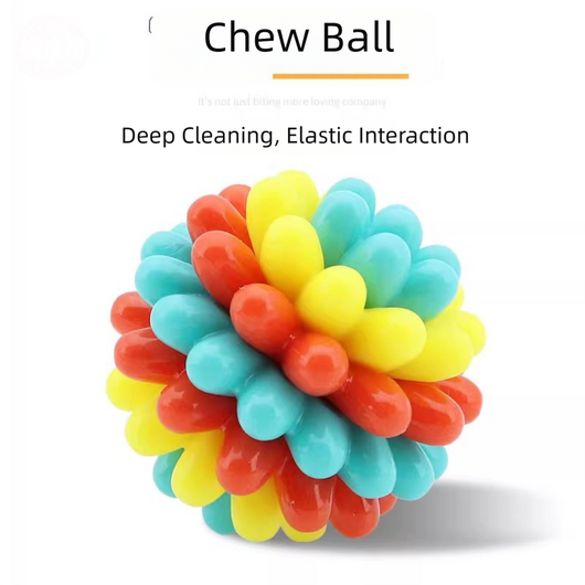 Pelotas de Goma Coloridas para Dentición de Mascotas - Juguetes Duraderos para Perros